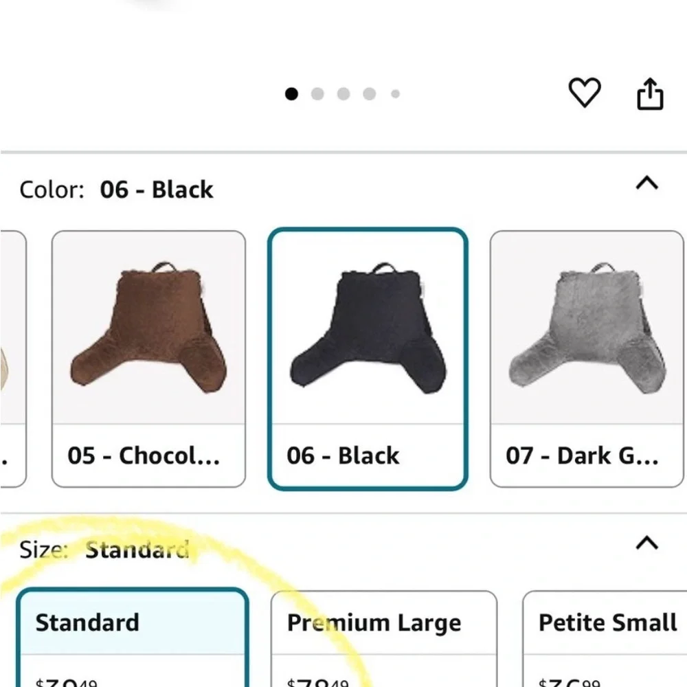 Husband Pillow with Handle - Black - Picture 4 of 4